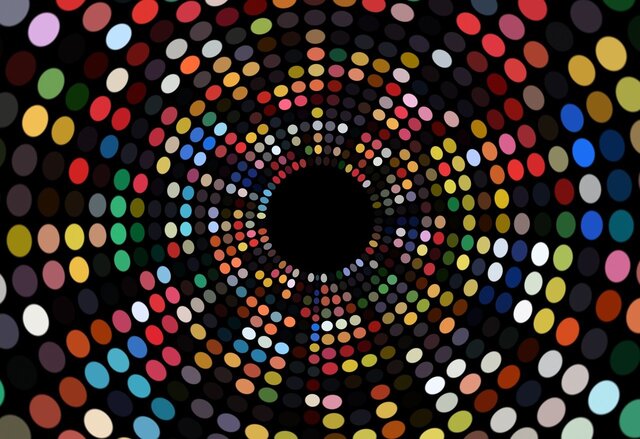 cercles colorés psychédélique