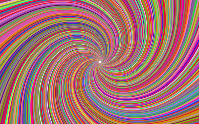 spirale psychédélique colorée