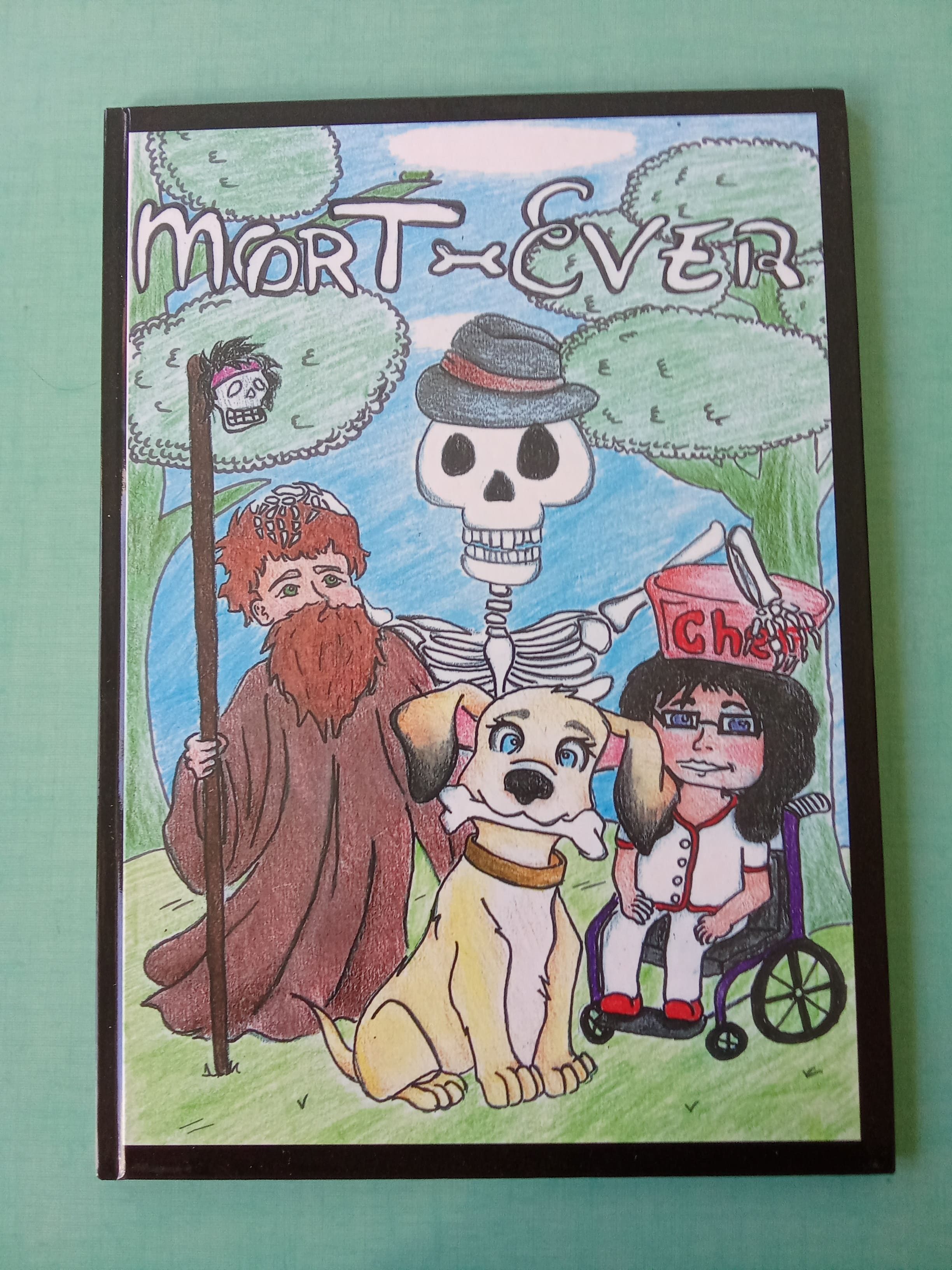 BD avec un chien une fille en fauteuil