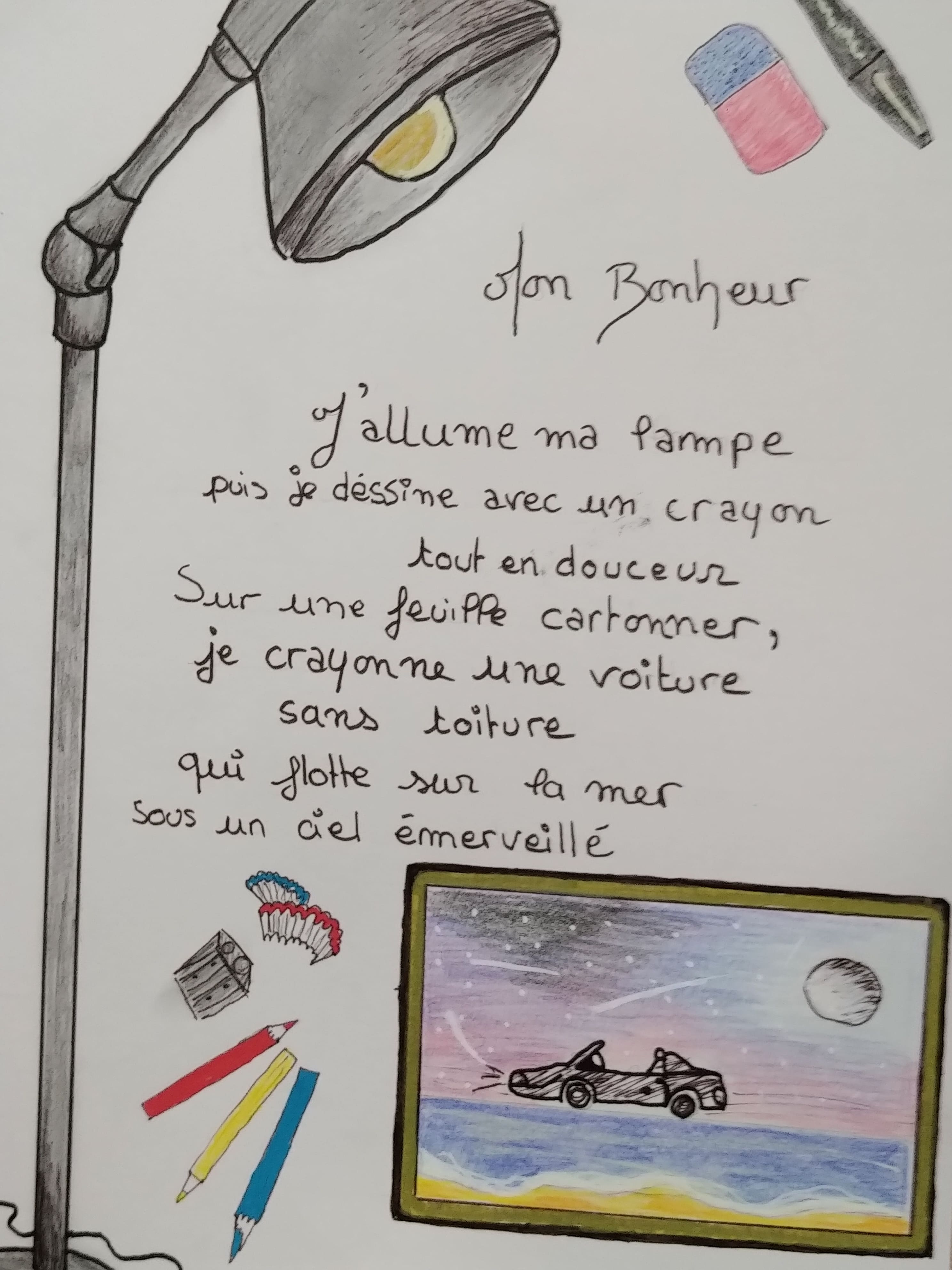 texte et illustration sur mon bonheur
